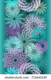 Winter seamless banner, vector illustration 