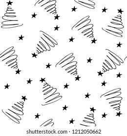 Winter seamless Christmas pattern for design packaging paper, postcard, print and textiles.