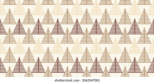 Winter Nahtlose Weihnachtsmuster mit Tanne und Kiefern. Weihnachtsdekoration, Hintergrund. Vektorgrafik für Gewebe, Tapeten, Wickelpapier, Handwerk, Textur und andere.