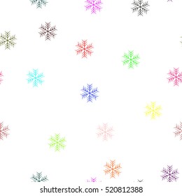 Winter Seamless colorful Snowflake Pattern. Vector EPS 10. snowflakes seamless