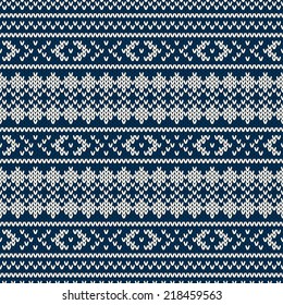 Winter Seamless Knitted Pattern