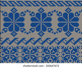 Winter Seamless Knitted Vector Pattern