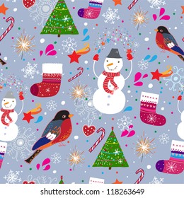 Winter seamless pattern