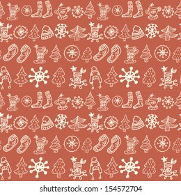 Winter seamless pattern