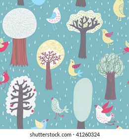 Winter seamless pattern