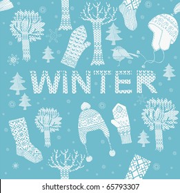 Winter seamless pattern