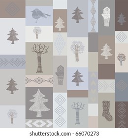 Winter seamless pattern