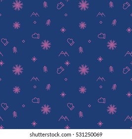 Winter seamless pattern. Background for your christmass design.  