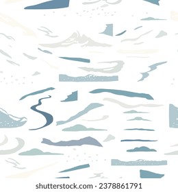 winter seamless pattern with blue,shape.Editable vector illustration for postcard,fabric,tile