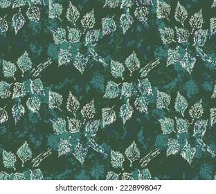Winter seamless pattern. Botanical Green background with eucalyptus, branches, fern and leaves. Floral Design. Hand drawn illustration. Perfect for invitations, wrapping paper, textile, fabric