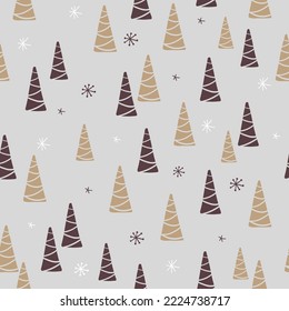 Patrón de invierno sin fisuras. Diseño navideño. Lo mejor para tarjetas de felicitación de Navidad o Año Nuevo, plantillas de invitación, afiches, pancartas. Ilustración del vector