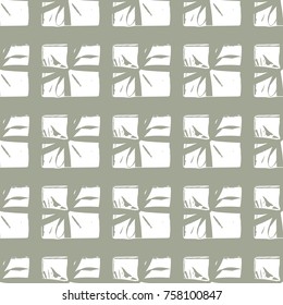 Winter Seamless Pattern with Christmas Gift Boxes. Wrapped Boxes with Stripes and Bows Flat Vector on Color Background for Gift Wrapping Paper, Christmas Greeting Card, Invitations