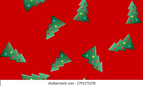 Winter seamless pattern with christmas trees, spruce woods on white background. Surface design for textile, fabric, wallpaper, wrapping, giftwrap, paper, scrapbook and packaging.