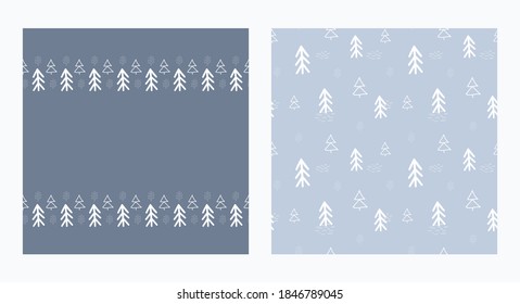 Winter seamless pattern. Christmas trees.