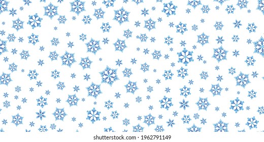El invierno es un patrón sin fisuras con copos de nieve gradiente coloridos sobre fondo blanco. Ilustración vectorial para tela, papel de pared textil, carteles, papel de envoltura de regalo. Ilustración vectorial de Navidad. 