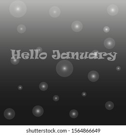 Winter seamless pattern. Colorful snowflakes on a dark background.The month of January