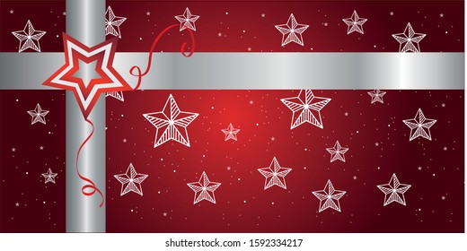 Winter seamless pattern with flat icons on red background. Vector illustration. Christmas pattern. For web design, wallpaper, wrapping paper, for printing on clothes, textile, package.