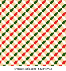 Winter seamless pattern with geometric circles