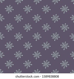 Winter seamless pattern. Graphic snowflakes vector background design.