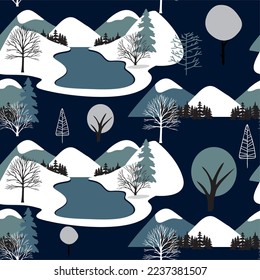Winter seamless Pattern. Hq for web and print use.