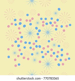 Winter  seamless pattern motifs, snow. Hand draw.