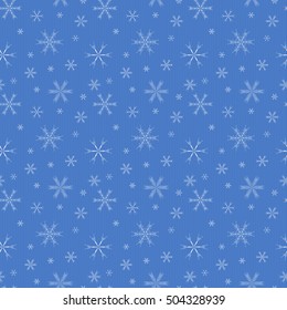 Winter seamless pattern. Snowflake background. Vector illustration. Strip pattern