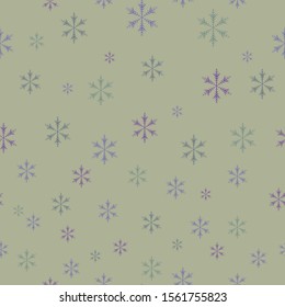 winter seamless pattern with snowflakes