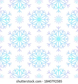 winter seamless pattern with snowflakes