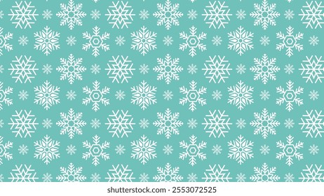 Winter seamless pattern. Snowflakes background. design for pillow, print, fashion, clothing, fabric, gift wrap. vector.