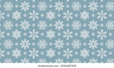 Winter seamless pattern. Snowflakes background. design for pillow, print, fashion, clothing, fabric, gift wrap. vector.