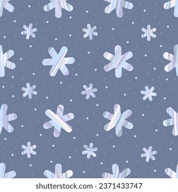 Winter seamless pattern with snowflakes, christmas pattern.