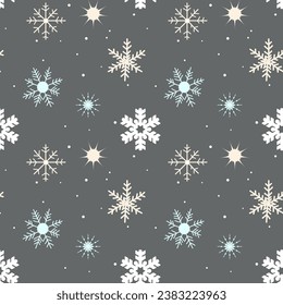El invierno es fluido con copos de nieve. Patrón vectorial de Navidad. Diseño de tarjetas de invierno.
