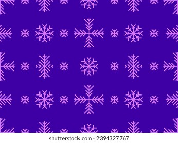 El invierno es fluido con copos de nieve. Fondo de Navidad y Año Nuevo con copos de nieve geométricos de diferentes formas. Diseño de papel pintado, carteles y afiches. Ilustración del vector