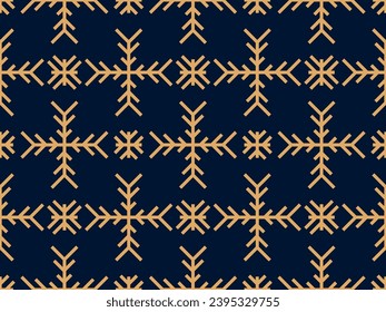 El invierno es fluido con copos de nieve. Fondo de Navidad y Año Nuevo con copos de nieve geométricos de diferentes formas. Diseño de papel pintado, carteles y afiches. Ilustración del vector