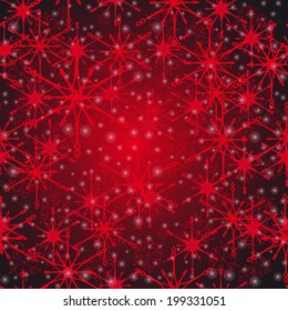 winter seamless pattern with snowflakes. With clipping mask