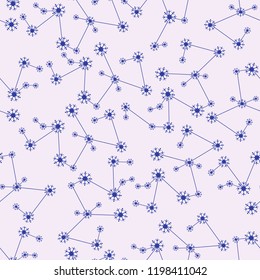 Winter seamless pattern with  snowflakes. Design for banner, poster or print