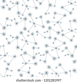 Winter seamless pattern with  snowflakes. Design for banner, poster or print