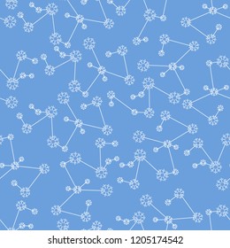 Winter seamless pattern with  snowflakes. Design for banner, poster or print