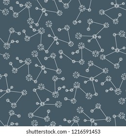 Winter seamless pattern with  snowflakes. Design for banner, poster or print