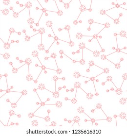 Winter seamless pattern with  snowflakes. Design for banner, poster or print