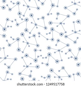 Winter seamless pattern with  snowflakes. Design for banner, poster or print