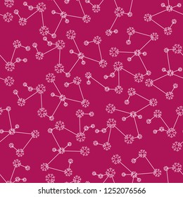 Winter seamless pattern with  snowflakes. Design for banner, poster or print