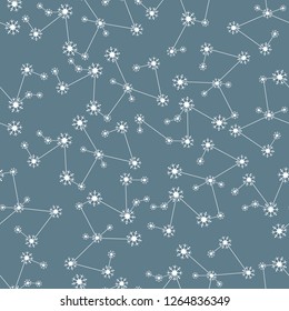 Winter seamless pattern with  snowflakes. Design for banner, poster or print