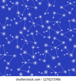 Winter seamless pattern with  snowflakes. Design for banner, poster or print