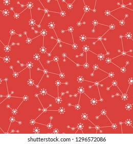 Winter seamless pattern with  snowflakes. Design for banner, poster or print