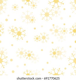 Winter seamless pattern with snowflakes. Design for postcard, poster or print.