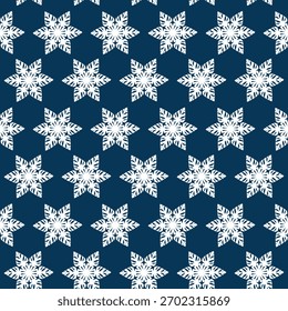Invierno sin patrón con copos de nieve, fondo de vacaciones. Ilustración vectorial para tela, Fondo de pantalla textil, carteles, papel de regalo. Ilustración vectorial de Navidades. Cayendo nieve.