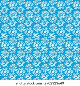Invierno sin patrón con copos de nieve, fondo de vacaciones. Ilustración vectorial para tela, Fondo de pantalla textil, carteles, papel de regalo. Ilustración vectorial de Navidades. Cayendo nieve.