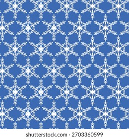 Invierno sin patrón con copos de nieve, fondo de vacaciones. Ilustración vectorial para tela, Fondo de pantalla textil, carteles, papel de regalo. Ilustración vectorial de Navidades. Cayendo nieve.