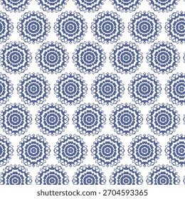 Winter seamless pattern with snowflakes, holiday background. Vector illustration for fabric, textile wallpaper, posters, gift wrapping paper. Christmas vector illustration. Falling snow.